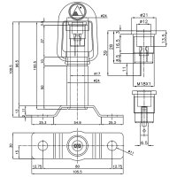 Aufsteckrohr für Rundumleuchten | Y-Form | mit Abdeckung | Ø24