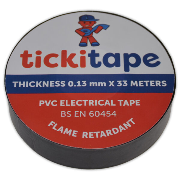 Isolierband | PVC | Schwarz | 19mm x 33m | schwer entflammbar