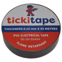 Isolierband | PVC | Schwarz | 19mm x 33m | schwer entflammbar
