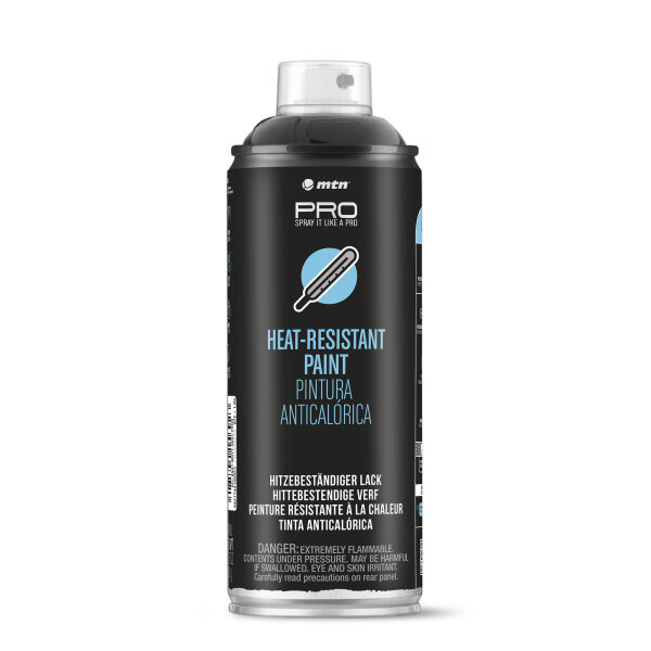 Hitzebeständiger Lack Spray Schwarz 650°C Ofenlack 400ml MTN WEPRO