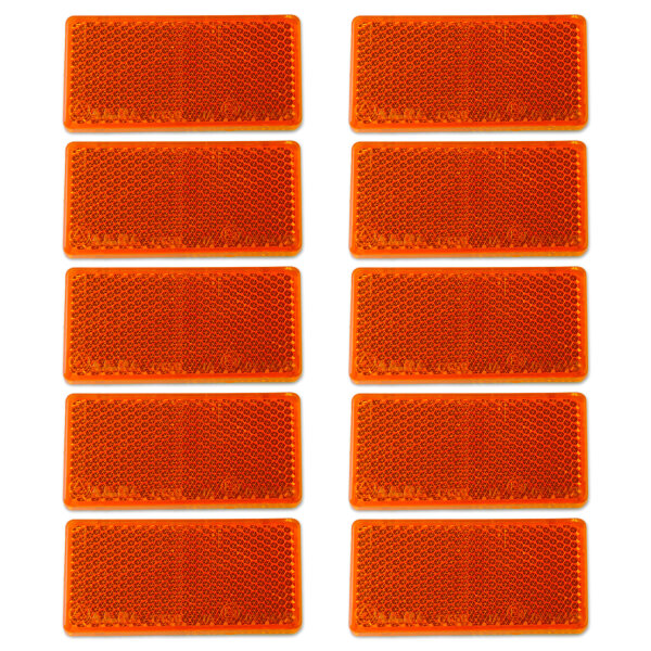 Reflektor | AJ.BA | 94x44mm | selbstklebend | Orange | 10 Stück