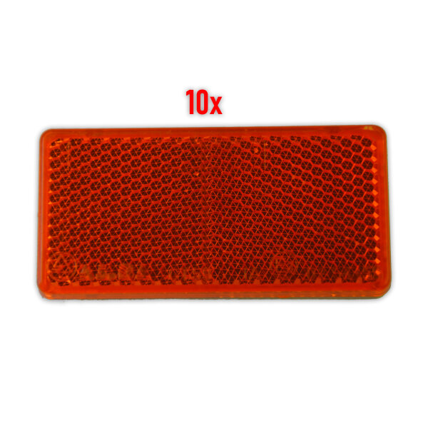 Reflektor | AJ.BA | 71x35mm | selbstklebend | Orange | 10 Stück