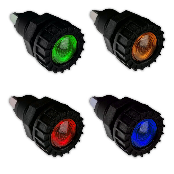 Kontrollleuchte BA9s Ø17mm | 12–24V | Farbauswahl
