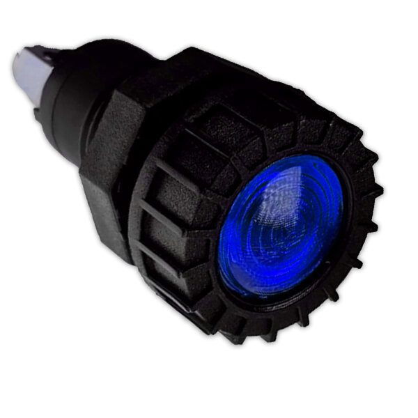 Kontrollleuchte | 12–24V | Blau | Schraubanschluss | Ø17mm