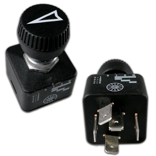 Drehschalter | 4 Positionen | 5 Kontakte | 12-24V | 23A | Pfeil-Symbol