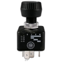 Drehschalter | 4 Positionen | 5 Kontakte | 12-24V | 23A | Pfeil-Symbol