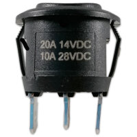 Mini Wippschalter 3 Positionen | ON-OFF-ON | 12/24V | 20A