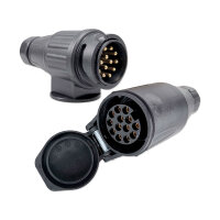 Anhängersteckersatz | 13-polig | 12V | fliegend | Stecker & Steckdose