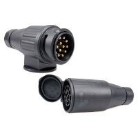 Anhängersteckersatz | 13-polig | 12V | fliegend | Stecker & Steckdose
