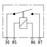 Relais | Mini | WEHRLE | 4-polig | Schließer | 12V | 70A