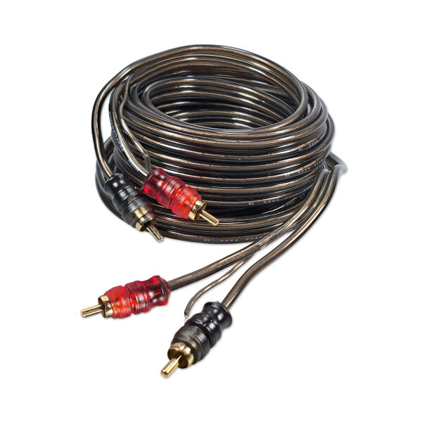 Cinchkabel 5m mit Remote | Stereo RCA Kabel gerade Stecker | Schwarz