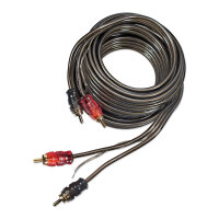 Cinchkabel 5m mit Remote | Stereo RCA Kabel gerade Stecker | Schwarz