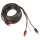 Cinchkabel 5m mit Remote | Stereo RCA Kabel gerade Stecker | Schwarz