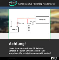 SSCAP2M Kondensatorset 2 Farad inkl. 3,5m OFC Kabelkit