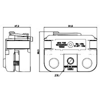 Sicherungshalter | MTA MegaVAL | wasserdicht | 32V | M8 | großer Deckel