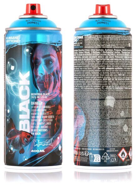 Sprühlack | Montana BLACK | Artist Edition | INSANE 51 | True Cyan | 400ml