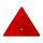 Dreieckrückstrahler | Reflektor | 155x135mm | gebohrt | Rot