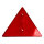 Dreieckrückstrahler | Reflektor | 155x135 mm | gebohrt | Rot | 10 Stück