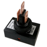 Wippschalter rechteckig | beleuchtet | 12V | 30A | Ø12mm | Blau