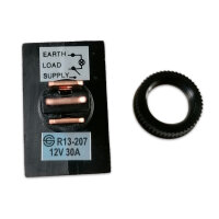 Wippschalter rechteckig | beleuchtet | 12V | 30A | Ø12mm | Grün