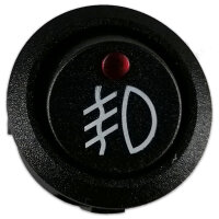 Wippschalter | Nebelleuchten-Symbol | Rote LED | 12V | 20A | Ø20,2mm