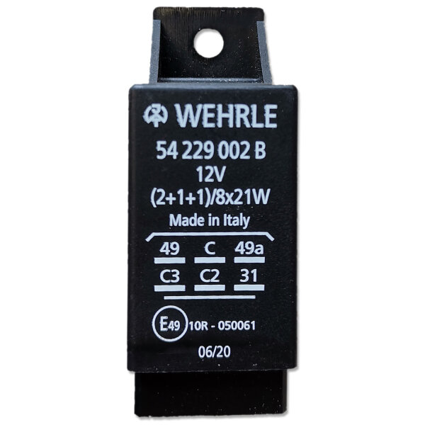Blinkgeber WEHRLE 54229002B | 6-polig | 12V | 8x21W (2+1+1)