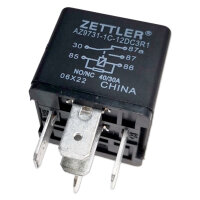 Mini Relais | 5-polig | Wechsler (CO) | 12V | 40/30A | mit Widerstand