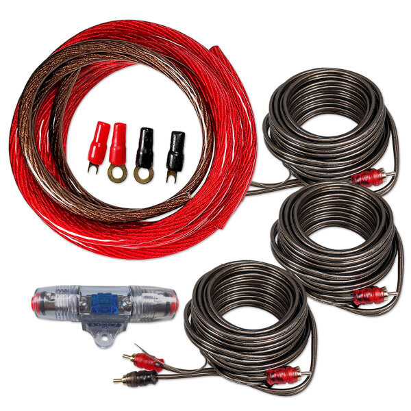 Verstärker Kabelkit AWG4 | 6-Kanal Endstufe | 720W RMS | Anschlussset