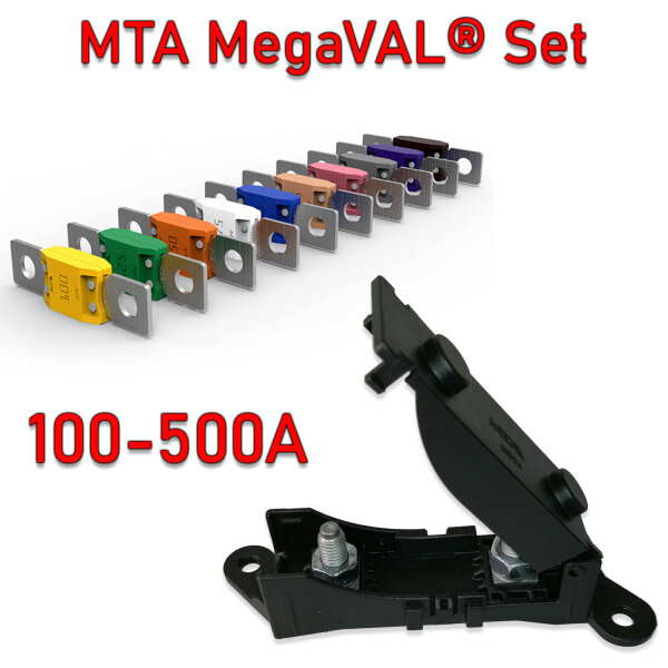 Sicherungshalter MTA MegaVAL anreihbar | Set inkl. Sicherung | 32V | Auswahl: 100-500A