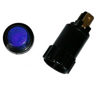 Kontrollleuchte 12V | Blau | Rund | 2W mit Flachstecker-Anschluss