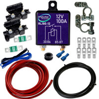 RL180-12 Trennrelais 12V 100A Zweitbatterieset mit 6m...