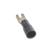 Gabelkabelschuh 16mm² M4 isoliert Crimp Kabelschuh verzinnt Schwarz