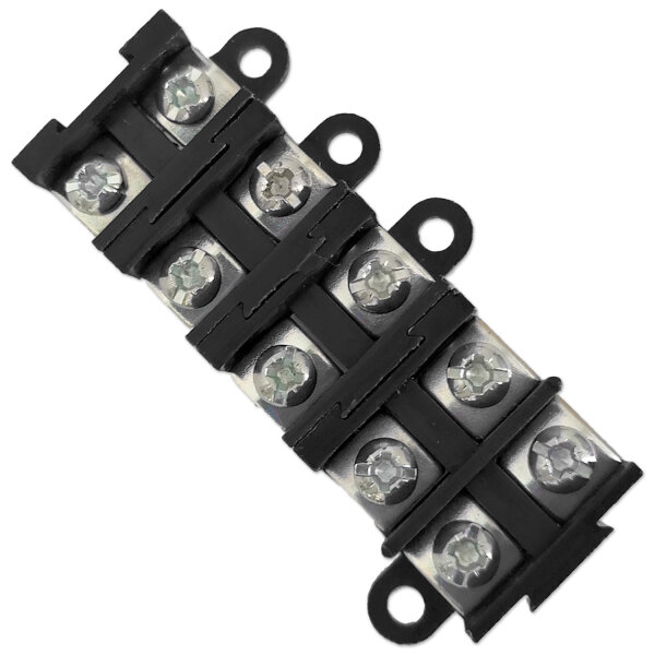 Anschlussblock | 5 Wege | Schwarz | für 1,5-4mm² Kabel