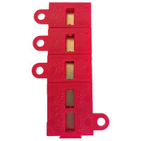 Anschlussblock | 5 Wege | Rot | für 1,5-4mm² Kabel