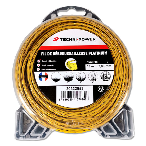 Universal Freischneider Faden, Nylon, Platinium, 3mm (15m)