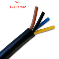Kabel | 4-adrig | AUPFK | 4x0,75mm² | 5 Meter