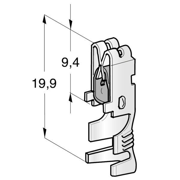 Flachsteckhülse MTA UNI F630 CLIP | 6,3mm | 0,5-1,5mm²
