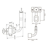 Halter für Rundumleuchte | 12–24V | 90° Drehbar | 15cm Kabel | Ø24mm