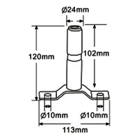 Halter für Rundumleuchte mit Y-Form & 8cm Kabel