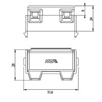 MTA MidiVAL® Sicherungshalter mit Cliphalter | 32V | 125A