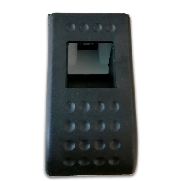 Wippschalter | 12V | geriffelt | ohne Symbolplatte | 22x44mm