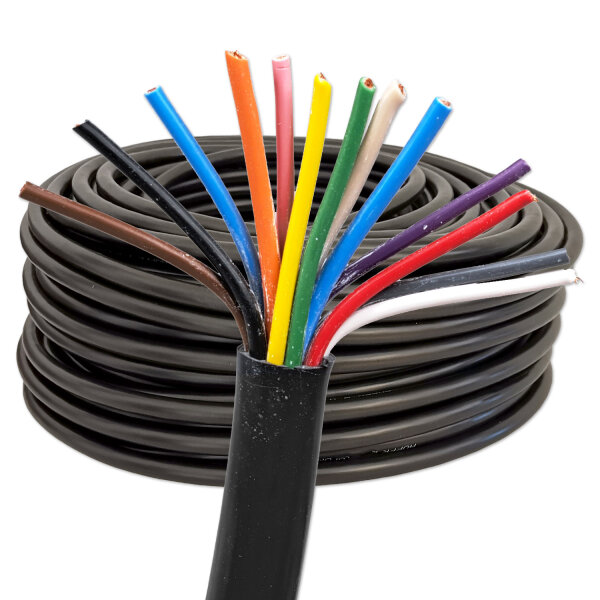 3-adriges Schwarzes Flexkabel 5 M – 1,5 Mm², Flexibel Für Elektro-Installationen