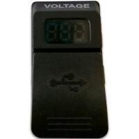 Doppel USB-A Steckdose mit Digital Voltmeter, 3-stellig,...