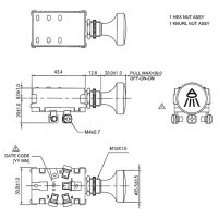 Zugschalter 12V 30A 3 Stufen OFF ON ON KFZ Licht M12 Ø12,2mm