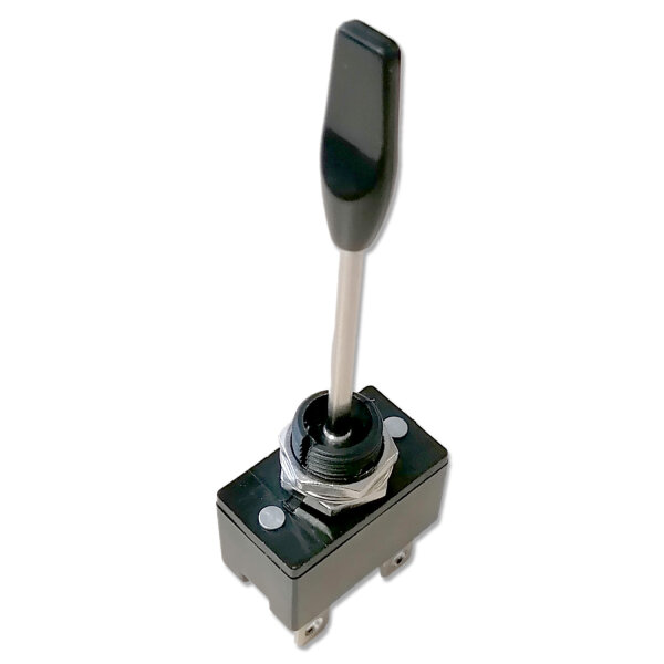 Hebeltaster | (ON)-OFF-(ON) | 12V | 15A | lange Ausführung | Ø12,2mm