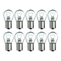 Leuchtmittel | BA15s | 12V | P21W | Klar | 10 Stück