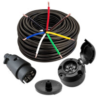 Anhängerkabelset | 7-adrig | 7x1mm² | Stecker...