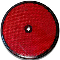 Radex Reflektor 720 rund, gebohrt, Rot, 80mm (5 Stück)