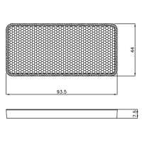 AJ.BA Reflektor selbstklebend, 94x44mm, Weiß (10 Stück)