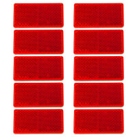 10x AJ-BA Reflektor selbstklebend 94x44mm Rot